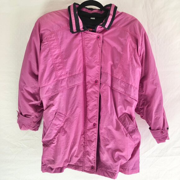 Vintage 80s Glacial Fog Pink Winter Coat Insulated Size Petite Small London Fog - Picture 4 of 13